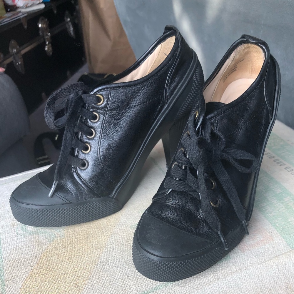 DKNY Vanessa Black Leather Booties